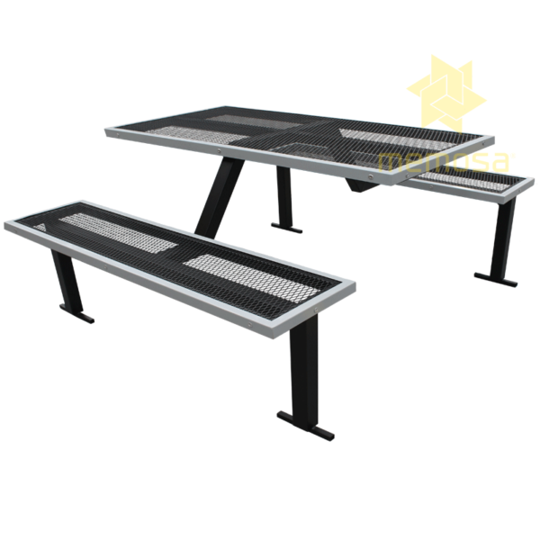 Mesa Fast Food de Metal de 8 Plazas