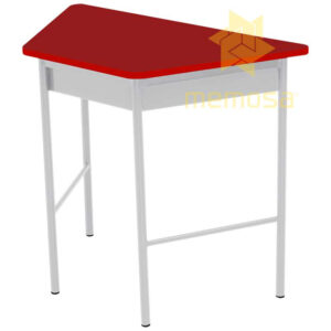 Mesa Escolar Trapezoidal con Papelera - Image 3