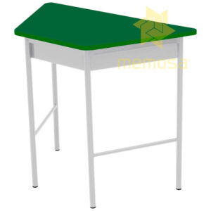 Mesa Escolar Trapezoidal con Papelera - Image 4