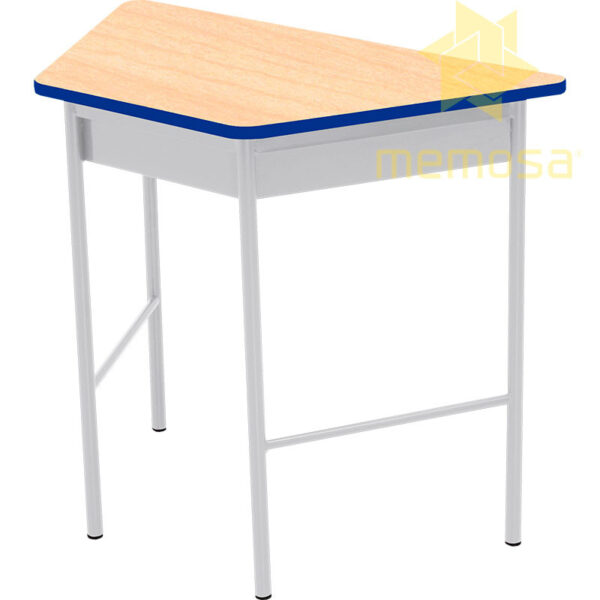 Mesa Escolar Trapezoidal con Papelera